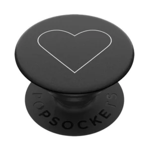 Popsockets 2 White Heart Black Holder and Phone Standeng