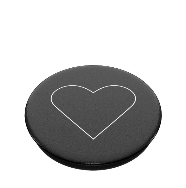 Popsockets 2 White Heart Black Holder and Phone Standeng