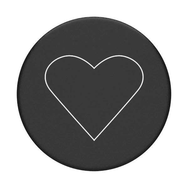 Popsockets 2 White Heart Black Holder and Phone Standeng