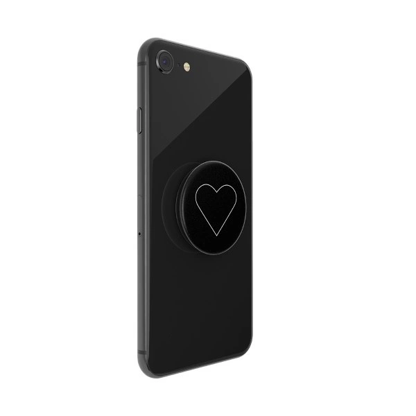 Popsockets 2 White Heart Black Holder and Phone Standeng