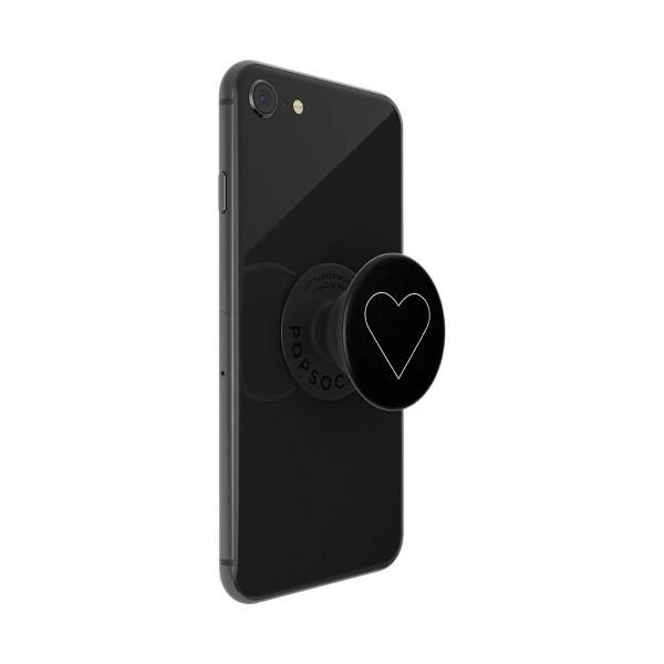 Popsockets 2 White Heart Black Holder and Phone Standeng