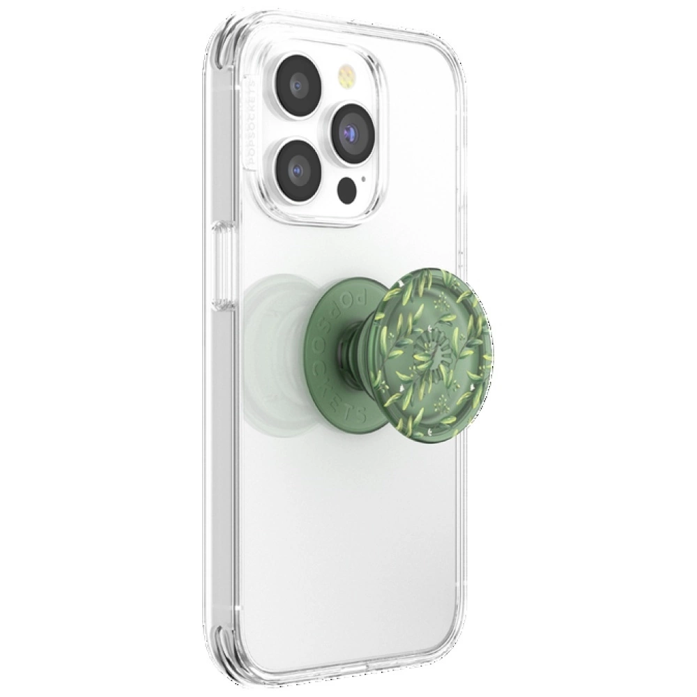 Popsockets PlantCore Grip Olive and Phone Standeng