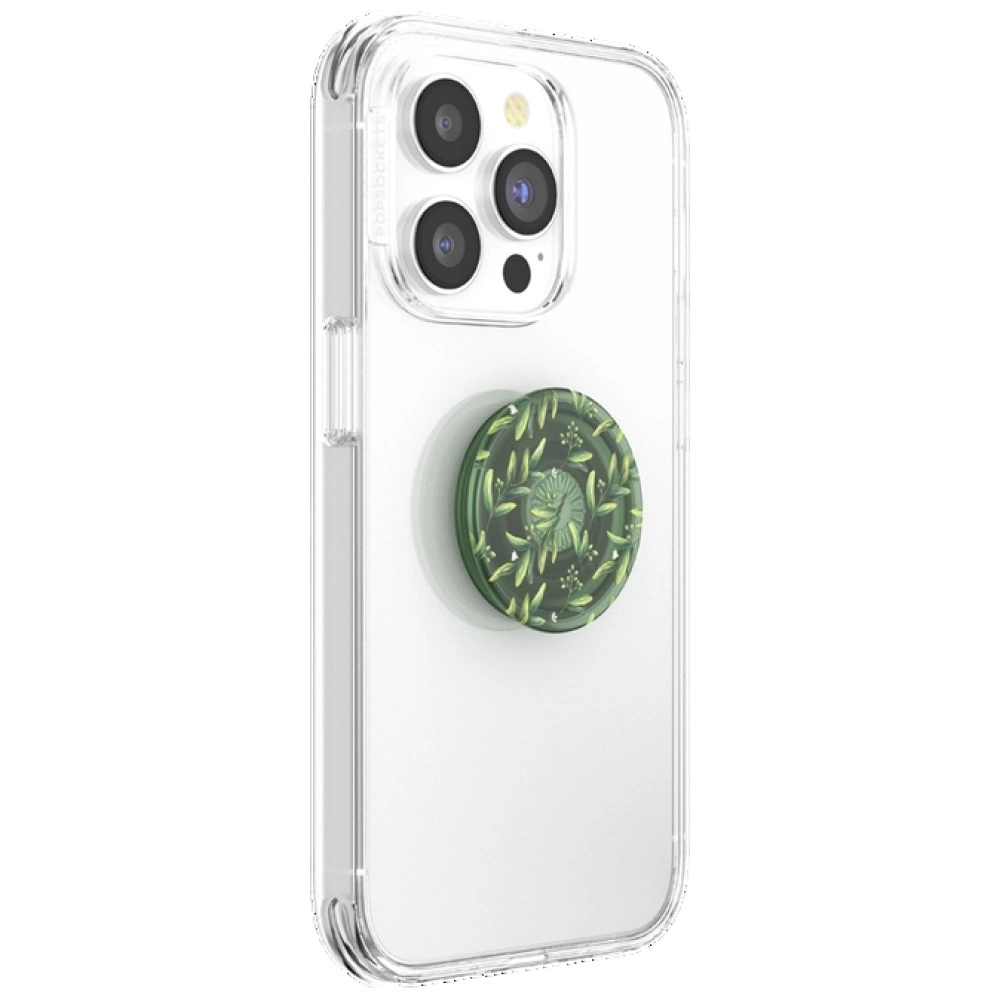 Popsockets PlantCore Grip Olive and Phone Standeng