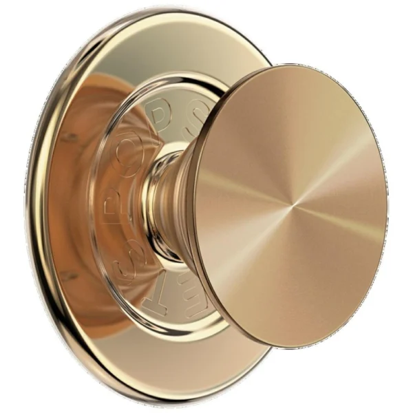 Popsockets Round Radial Gold Aluminum MagSafe Holder and Phone Standeng