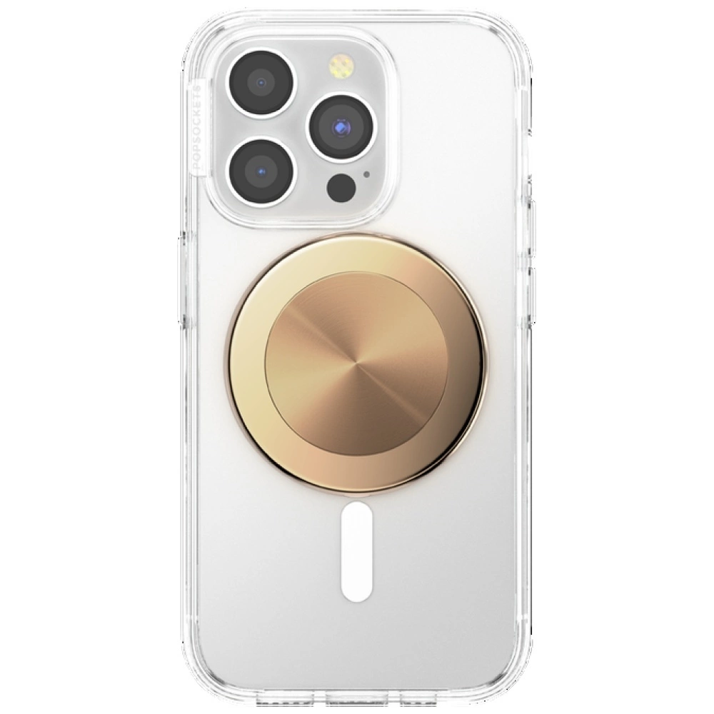Popsockets Round Radial Gold Aluminum MagSafe Holder and Phone Standeng