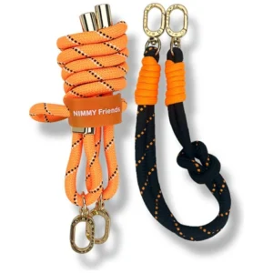 Nimmy Cool&Cute 2.0 crossbody + handstrap set - orange and blackeng