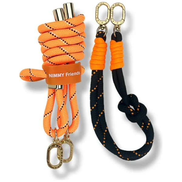 Nimmy Cool&Cute 2.0 crossbody + handstrap set - orange and blackeng