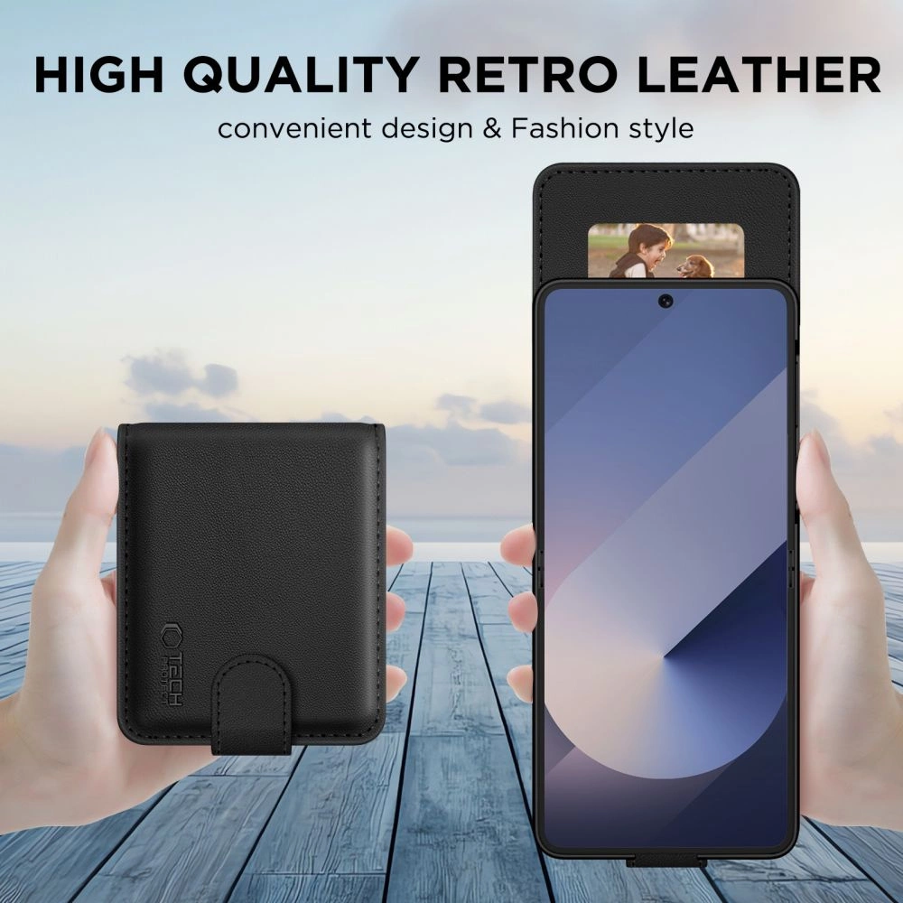 Tech-Protect Wallet Case for Samsung Galaxy Z Flip 7 - Blackeng