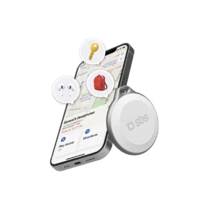 SBS Track My Circle Waterproof IP65 Locator Compatible with Apple Find My - Whiteeng