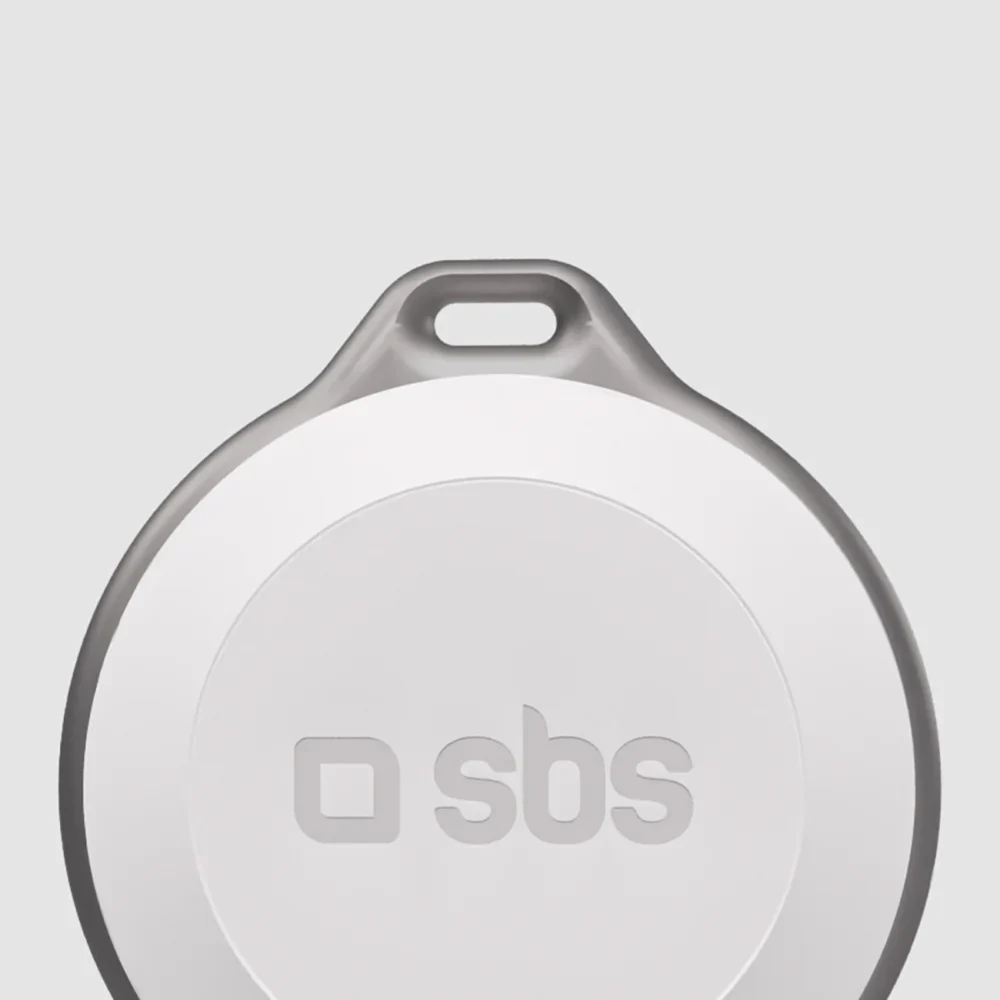 SBS Track My Circle Waterproof IP65 Locator Compatible with Apple Find My - Whiteeng