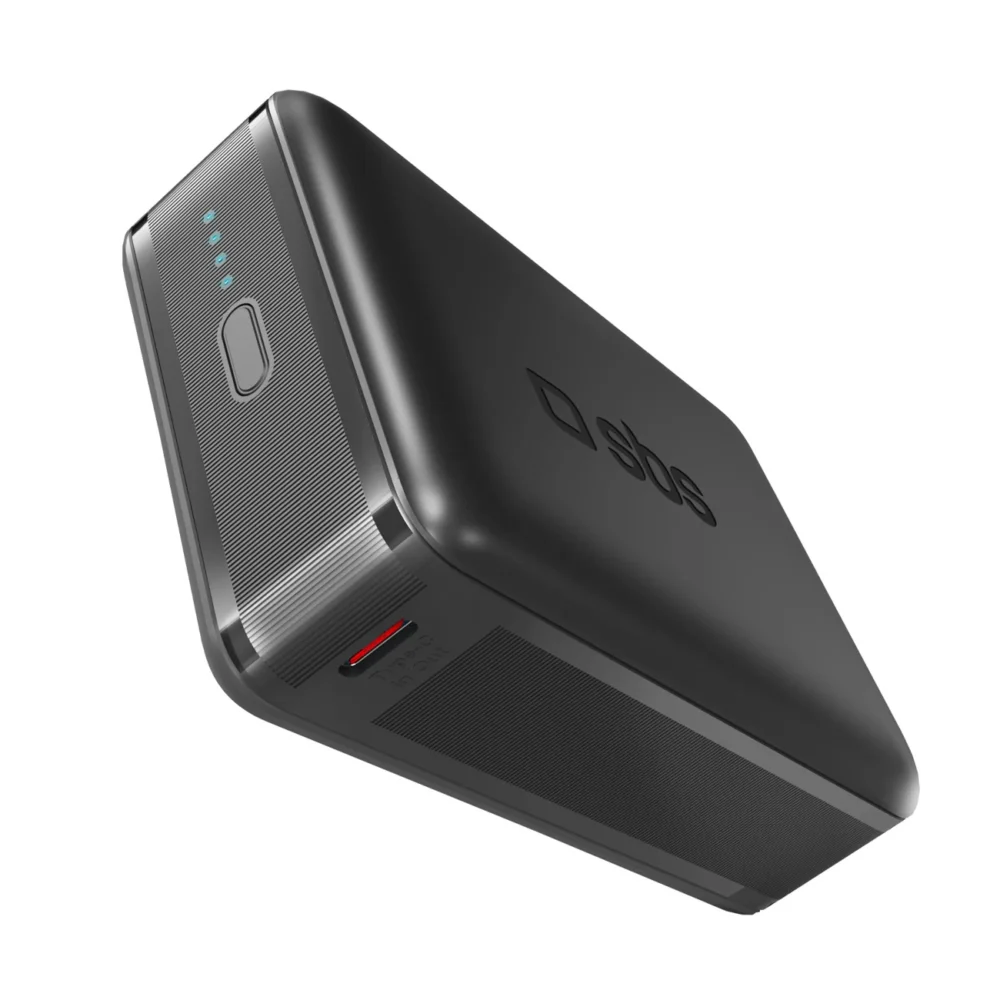Powerbank SBS 20000mAh 65W PD AFC USB-C USB-A for laptop, tablet, smartphone - blackeng