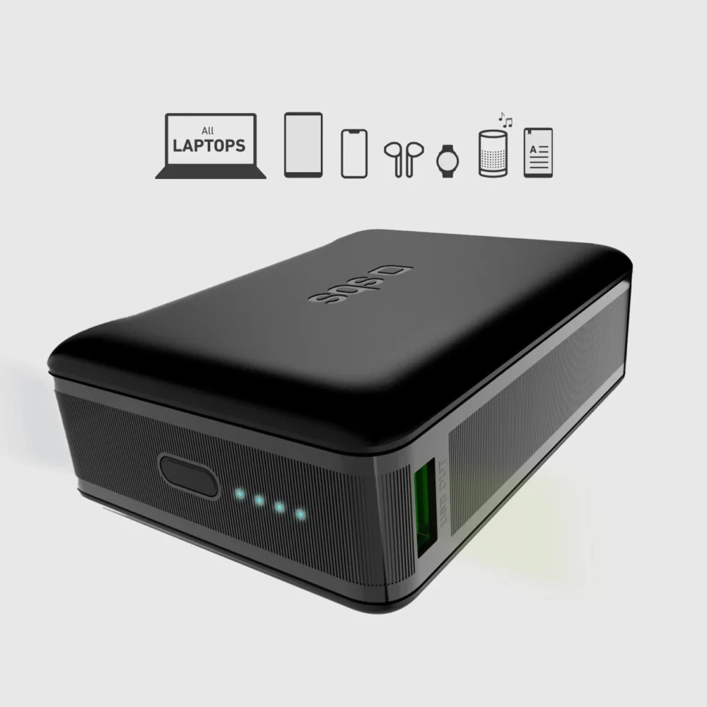 Powerbank SBS 20000mAh 65W PD AFC USB-C USB-A for laptop, tablet, smartphone - blackeng
