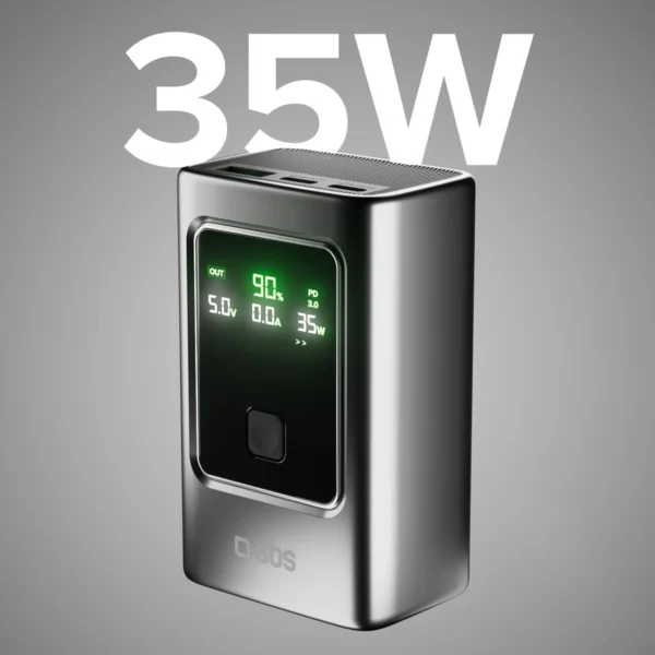 Powerbank SBS 10000mAh PD 35W with LCD display - grayeng