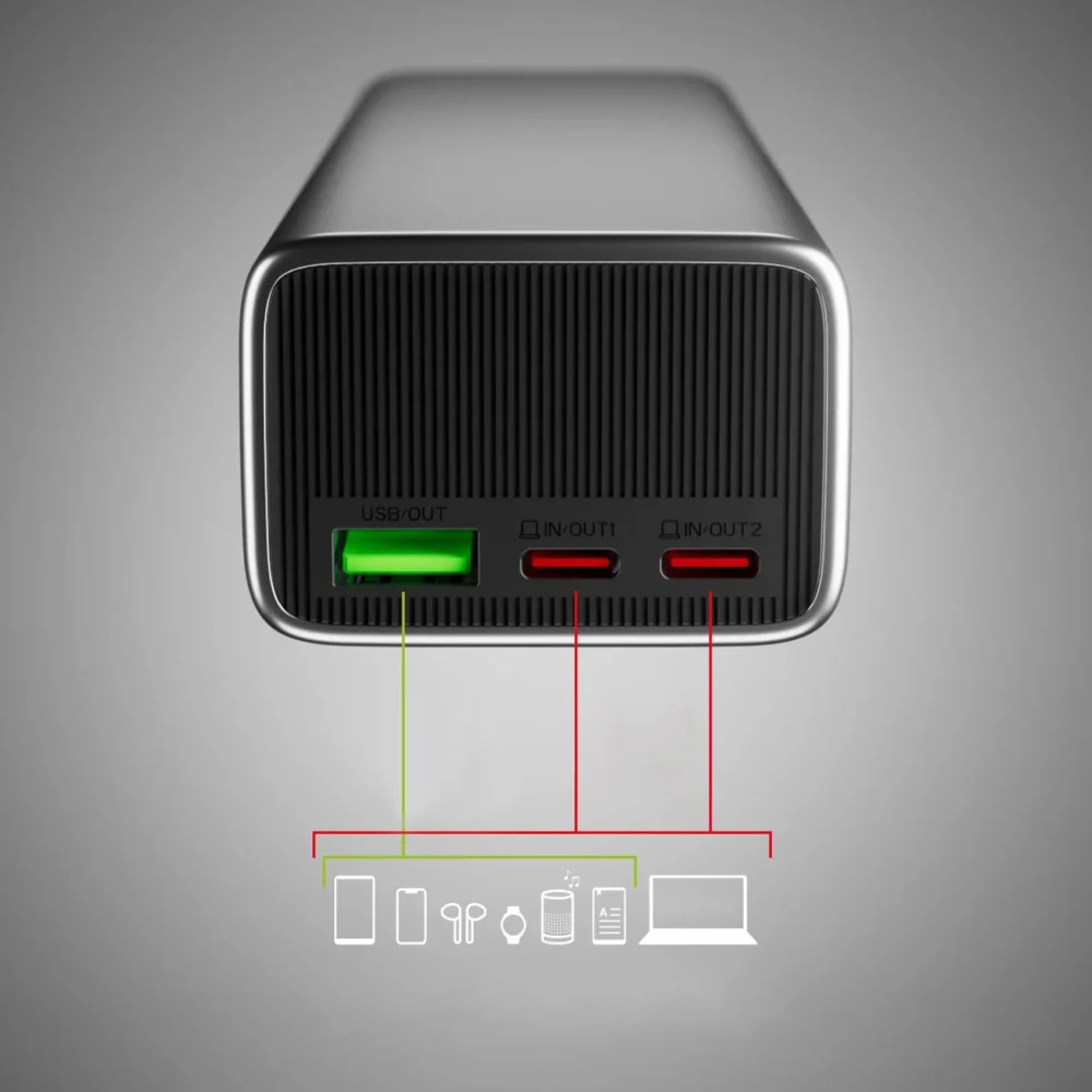 Powerbank SBS 10000mAh PD 35W with LCD display - grayeng