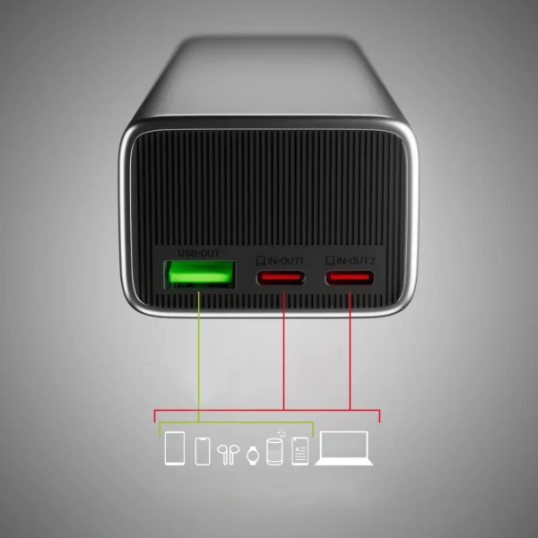 Powerbank SBS 10000mAh PD 35W with LCD display - grayeng