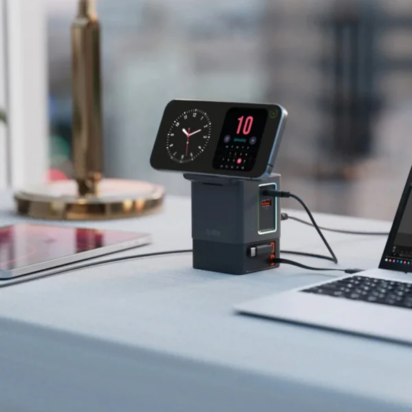 SBS Power Dock 6-in-1 with MagSafe, Stand, and USB-C Cables 65W – Blackeng