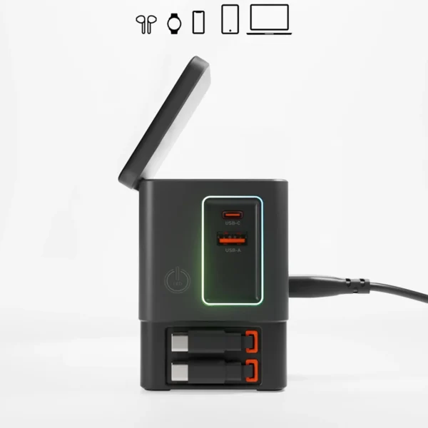SBS Power Dock 6-in-1 with MagSafe, Stand, and USB-C Cables 65W – Blackeng