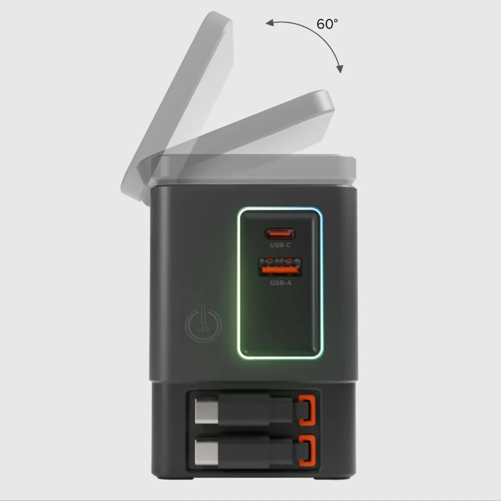 SBS Power Dock 6-in-1 with MagSafe, Stand, and USB-C Cables 65W – Blackeng