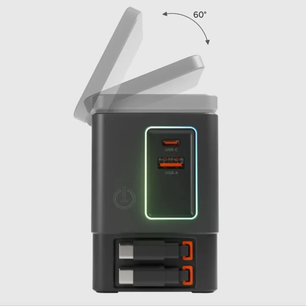 SBS Power Dock 6-in-1 with MagSafe, Stand, and USB-C Cables 65W – Blackeng