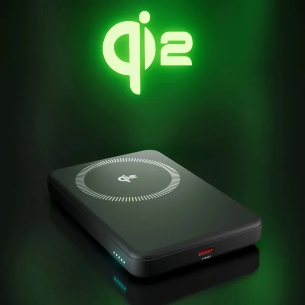 SBS Mag Power Qi2 5000 mAh Powerbank Compatible with MagSafe - Blackeng