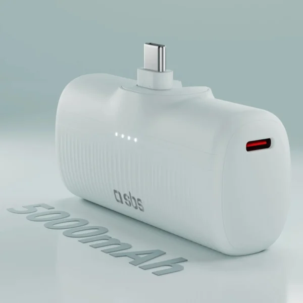 SBS EcoPower 5000 mAh 10W Powerbank with Built-in USB-C Port - Grayeng
