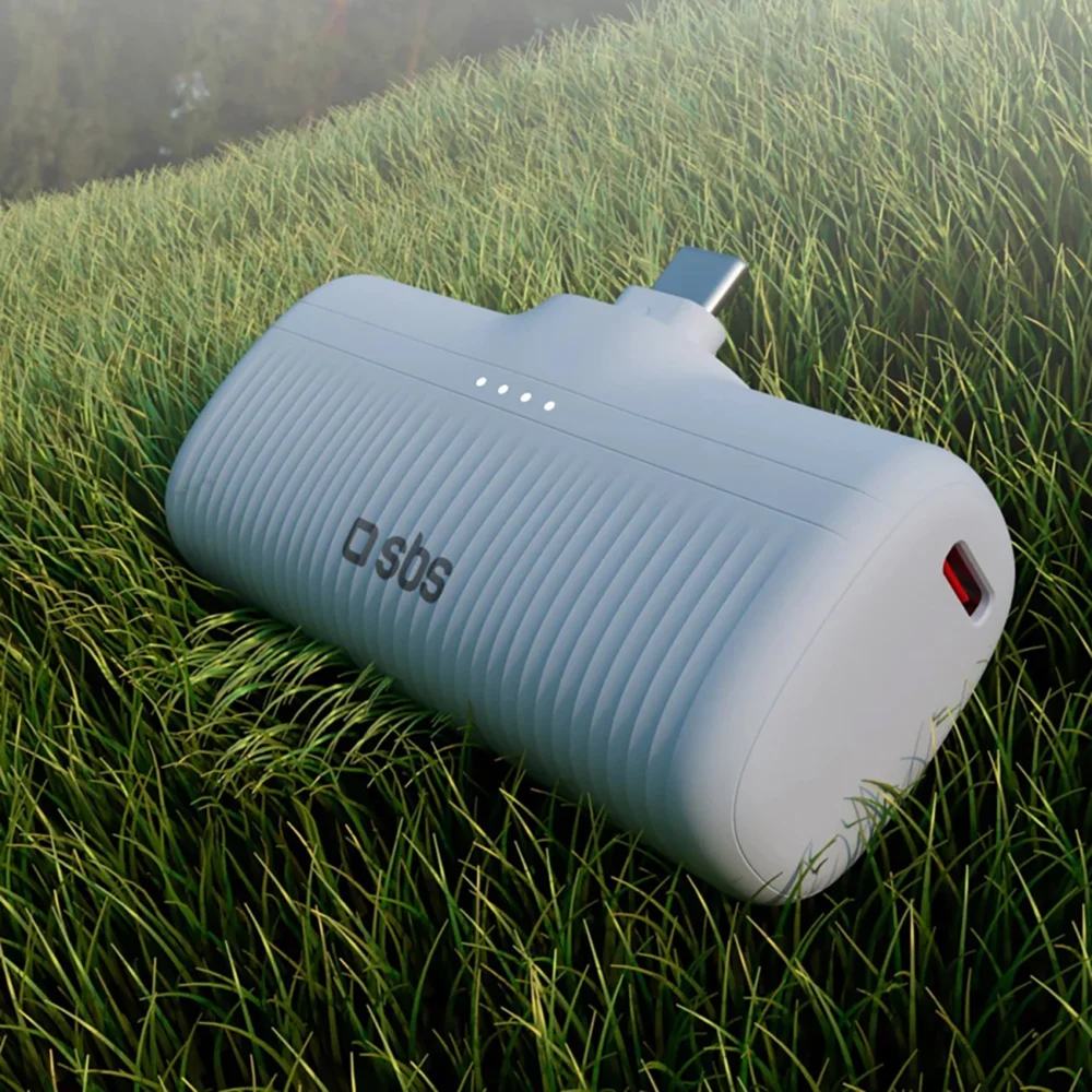 SBS EcoPower 5000 mAh 10W Powerbank with Built-in USB-C Port - Grayeng