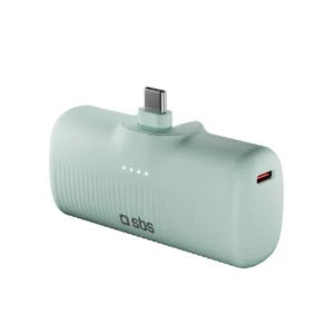 SBS EcoPower 5000 mAh 10W Powerbank with Built-in USB-C Port - Greeneng