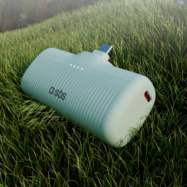 SBS EcoPower 5000 mAh 10W Powerbank with Built-in USB-C Port - Greeneng