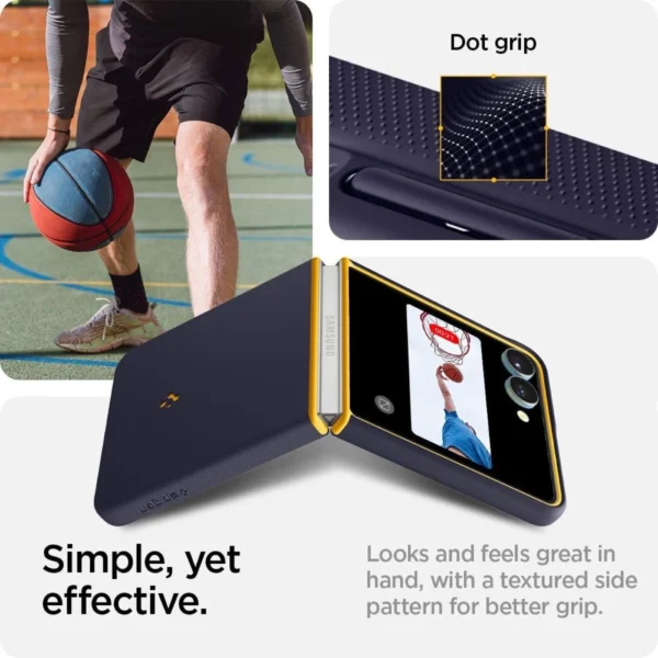 Nano Pop Mag MagSafe Case for Samsung Galaxy Z Flip 7 - Navy Blue and Yelloweng