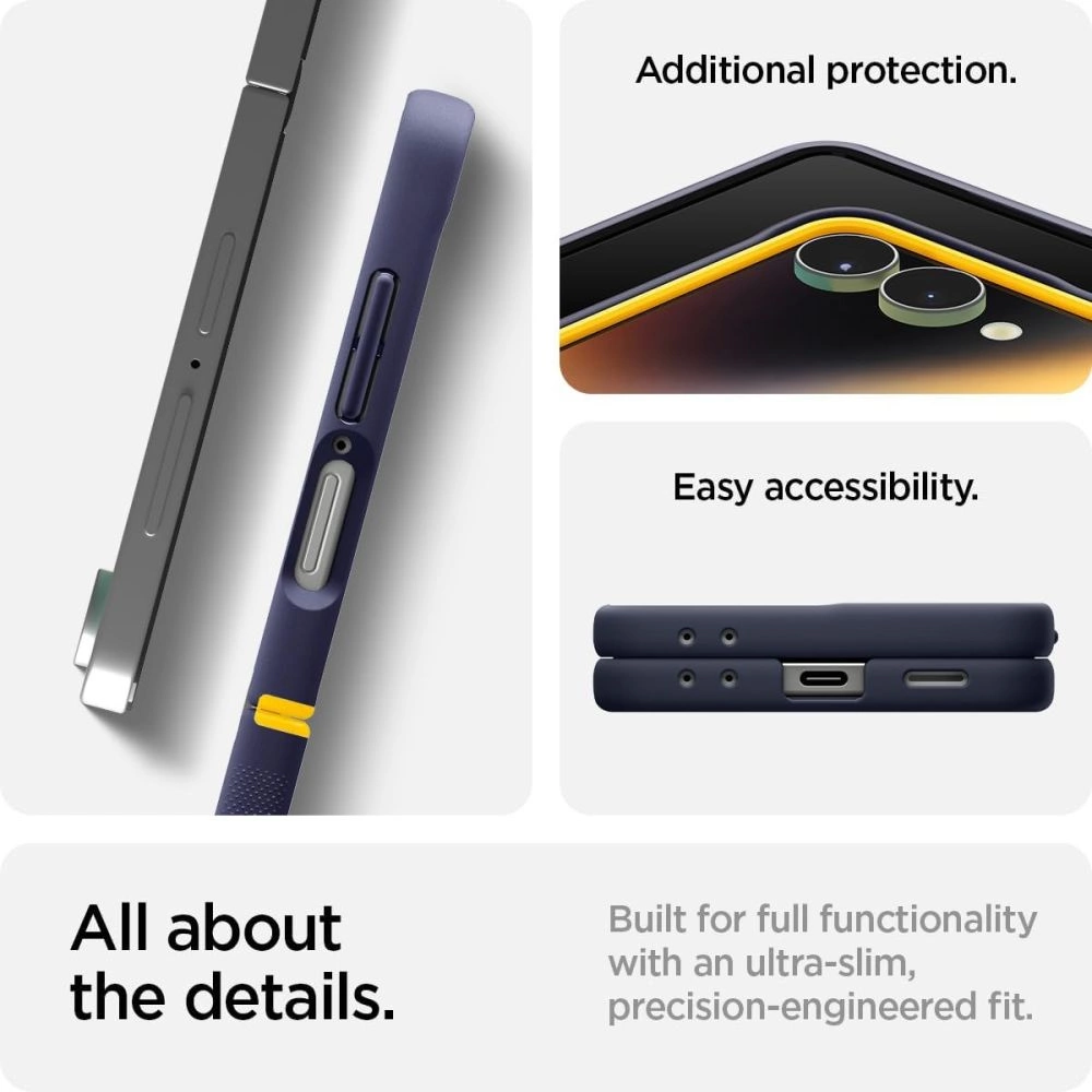 Nano Pop Mag MagSafe Case for Samsung Galaxy Z Flip 7 - Navy Blue and Yelloweng