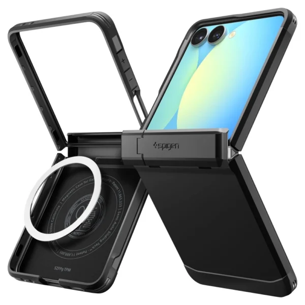 Spigen Tough Armor Pro Mag MagSafe Case for Samsung Galaxy Z Flip 7 - Blackeng