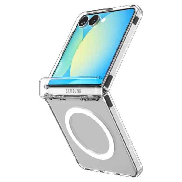Spigen Ultra Hybrid Pro Mag MagSafe Case for Samsung Galaxy Z Flip 7 - Clear and Whiteeng