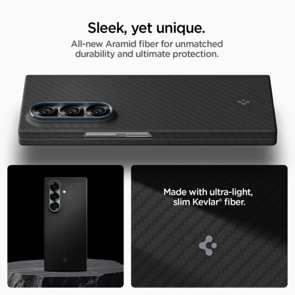 Spigen AirSkin Aramid Case for Samsung Galaxy Z Fold 7 - Blackeng
