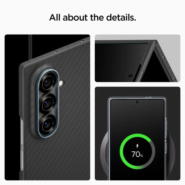 Spigen AirSkin Aramid Case for Samsung Galaxy Z Fold 7 - Blackeng