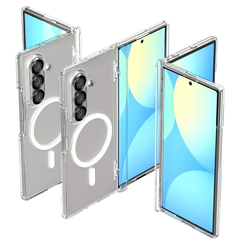 Spigen Tough Armor Pro Mag MagSafe Case for Samsung Galaxy Z Fold 7 - Clear and Whiteeng
