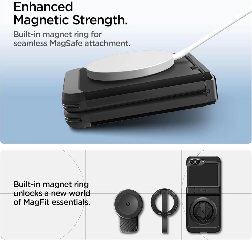 Spigen Tough Armor Pro Mag MagSafe Case for Samsung Galaxy Z Flip 6 / 7 FE - Blackeng