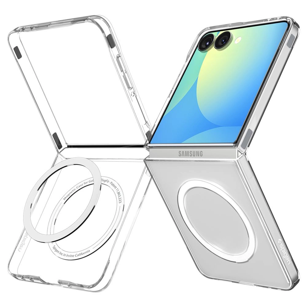 Spigen AirSkin Mag MagSafe Case for Samsung Galaxy Z Flip 7 - Clear and Whiteeng