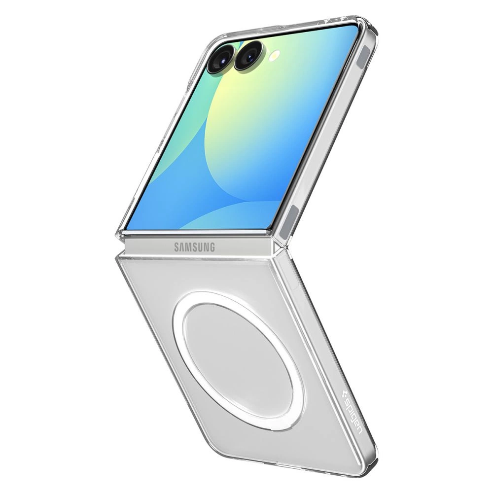 Spigen AirSkin Mag MagSafe Case for Samsung Galaxy Z Flip 7 - Clear and Whiteeng