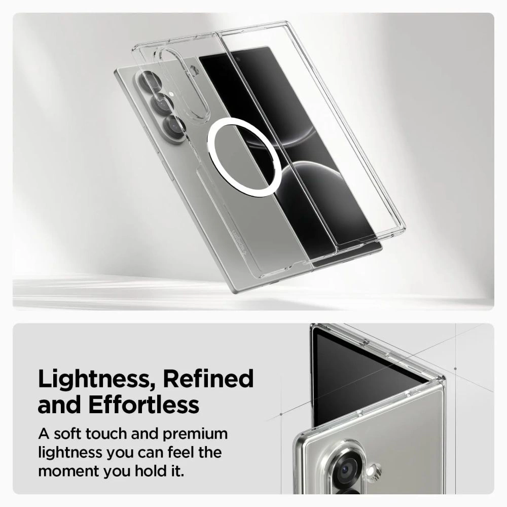 Spigen AirSkin Mag MagSafe Case for Samsung Galaxy Z Fold 7 - Clear and Whiteeng
