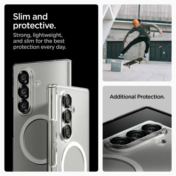 Spigen AirSkin Mag MagSafe Case for Samsung Galaxy Z Fold 7 - Clear and Whiteeng