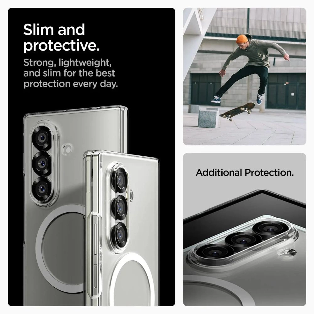 Spigen AirSkin Mag MagSafe Case for Samsung Galaxy Z Fold 7 - Clear and Whiteeng