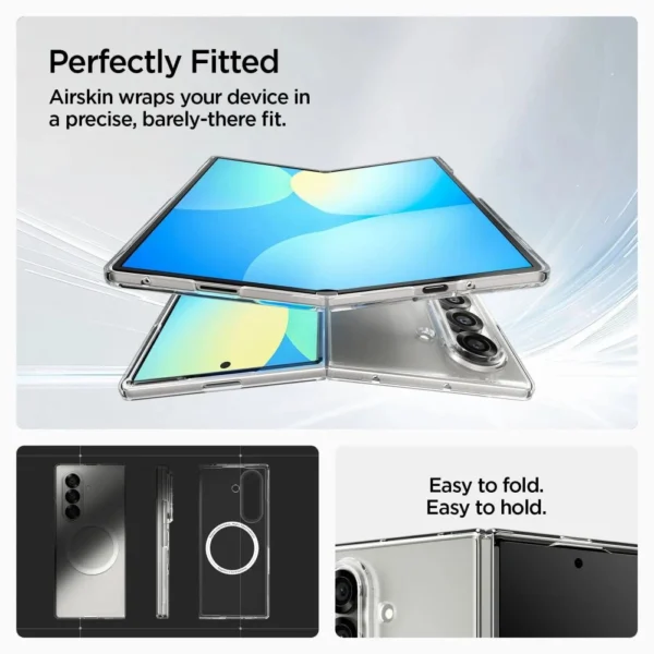 Spigen AirSkin Mag MagSafe Case for Samsung Galaxy Z Fold 7 - Clear and Whiteeng