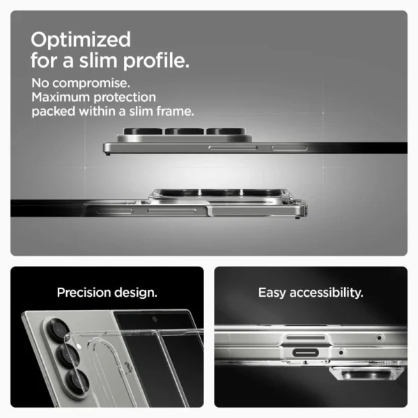 Spigen AirSkin Mag MagSafe Case for Samsung Galaxy Z Fold 7 - Clear and Whiteeng