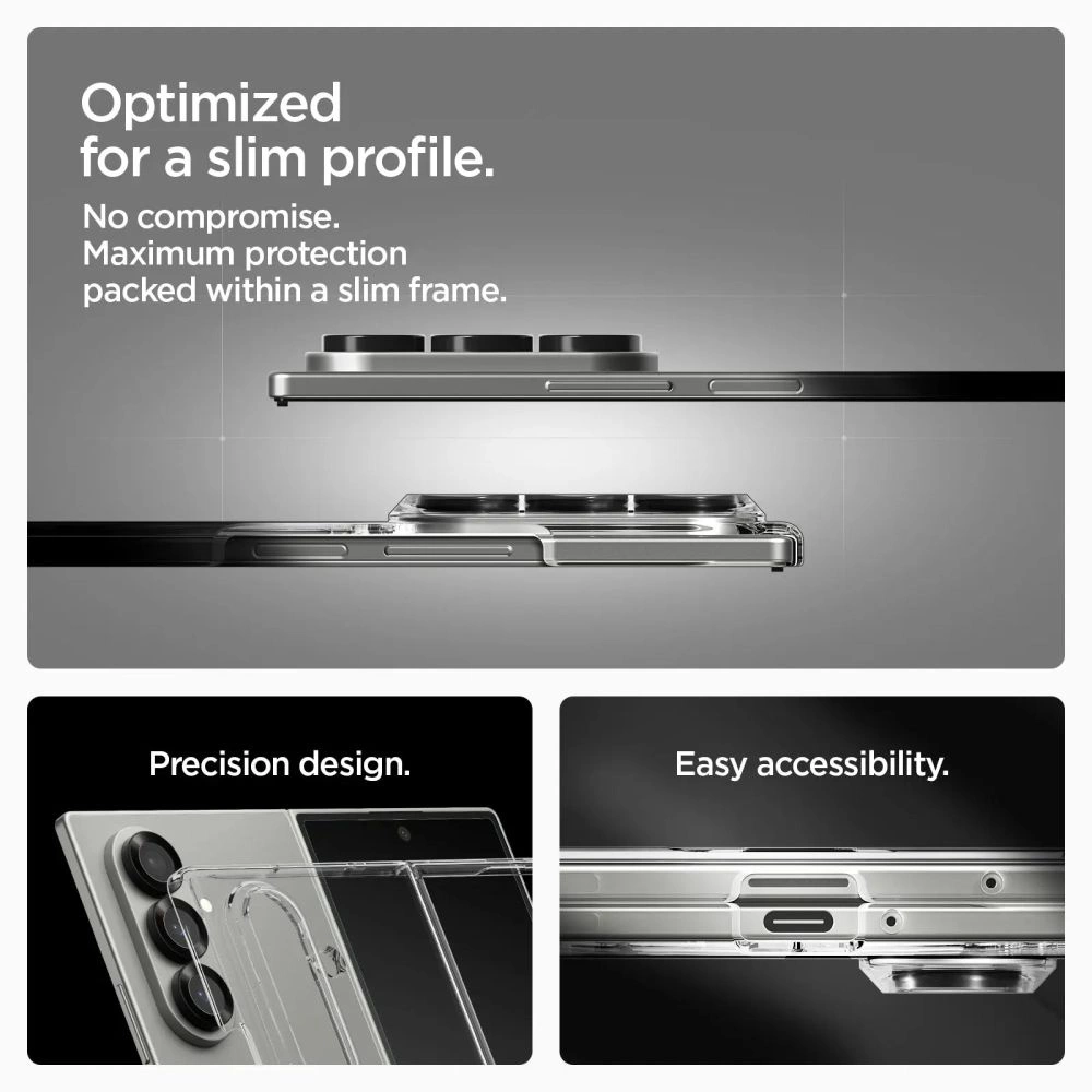 Spigen AirSkin Mag MagSafe Case for Samsung Galaxy Z Fold 7 - Clear and Whiteeng