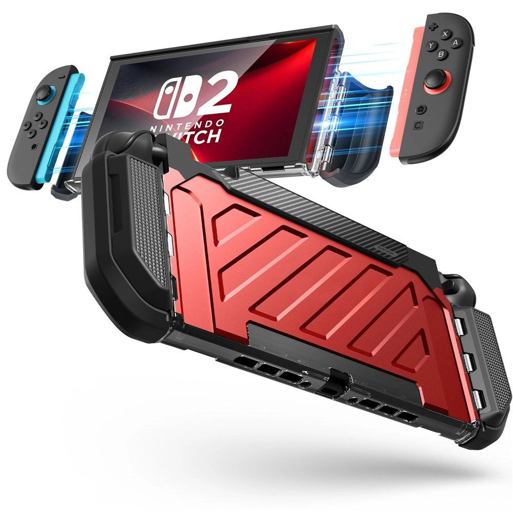 Supcase Unicorn Beetle Pro Case for Nintendo Switch 2 - Red and Blackeng