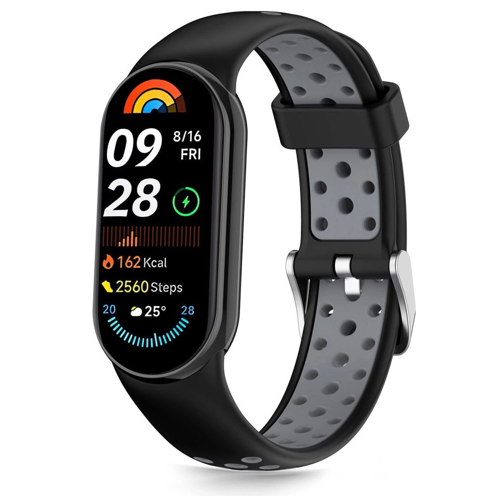 Tech-Protect IconBand Air Strap for Xiaomi Smart Band 8 / 9 / 10 / NFC - Black and Grayeng