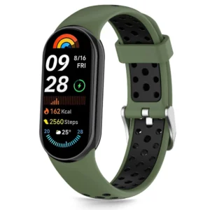 Tech-Protect IconBand Air Strap for Xiaomi Smart Band 8 / 9 / 10 / NFC - Green and Blackeng