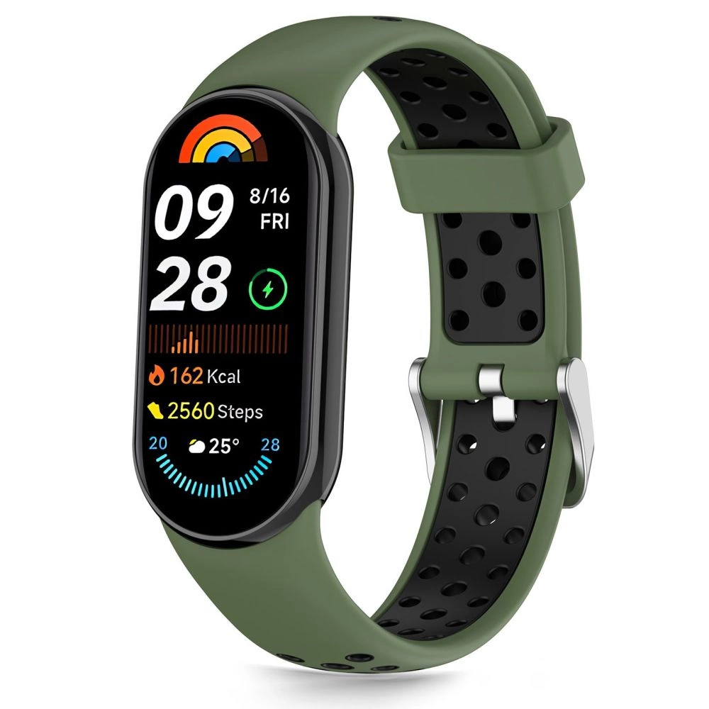 Tech-Protect IconBand Air Strap for Xiaomi Smart Band 8 / 9 / 10 / NFC - Green and Blackeng