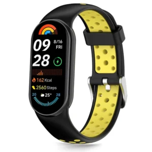 Tech-Protect IconBand Air Strap for Xiaomi Smart Band 8 / 9 / 10 / NFC - Black and Yelloweng