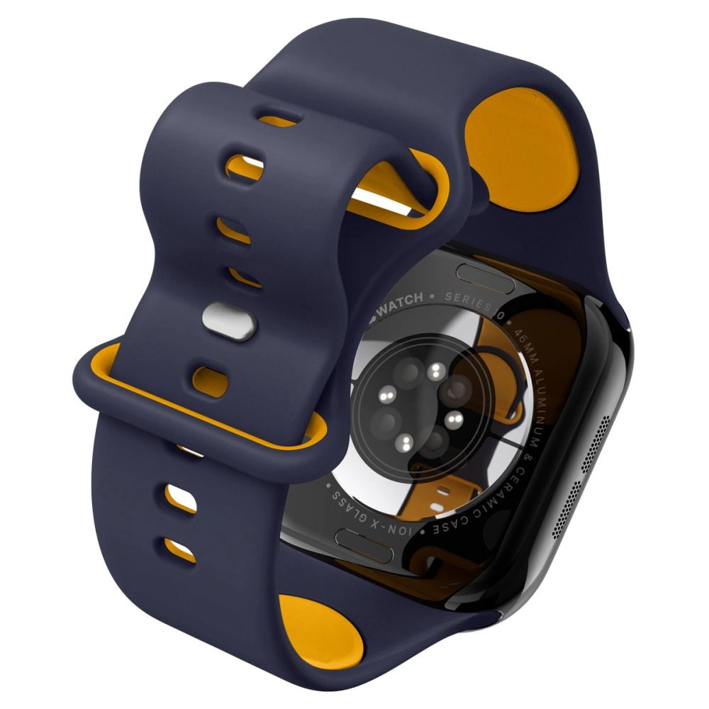 Spigen Nano Pop Strap for Apple Watch 44 / 45 / 46 / 49 mm - Navy Blue and Yelloweng